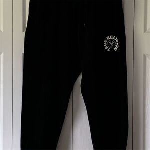 True Religion Unisex Jogger Pants Black Logo Detail‎ Size M Casual Wear